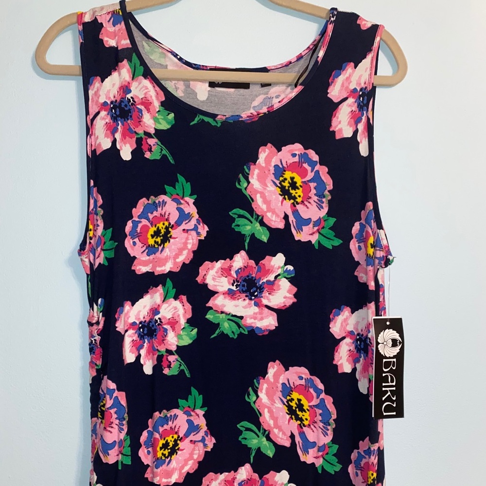 navy floral maxi dress